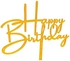 "زينة علوية مصنوعة من الأكريليك لتزيين الكيك بتصميم عبارة "Happy Birthday"