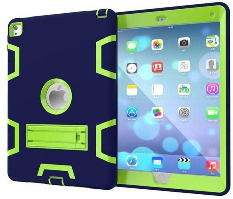 Kickstand Hybrid Cover For Apple iPad Pro (2017) Blue/Green 9.7 inch