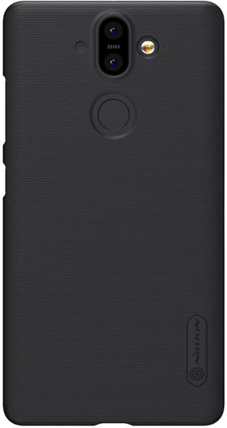 Frosted Shield Back Case Cover With Screen Guard For Nokia 8 Sirocco Black