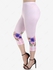 Plus Size High Waist Floral Print Skinny Capri Leggings - 2x | Us 18-20