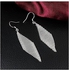 Best One ANDI ROSE Fashion Bohemia Jewelry Rhombus Shape 925 Sterling Silver Plated Earrings For Women Girls (Silver-II) (White)