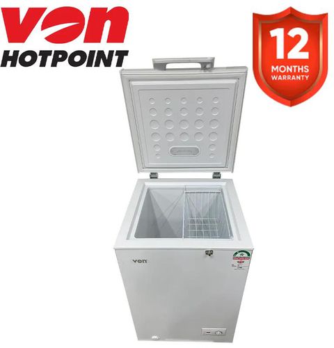NEW ARRIVAL Von Front defrost drain Tropicalized one Basket VAFC-10DHW Chest Freezer 98L