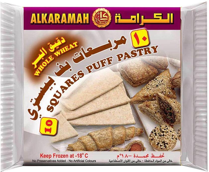 Alkaramah whole wheat squares puff pastry 400 g x 10 pieces