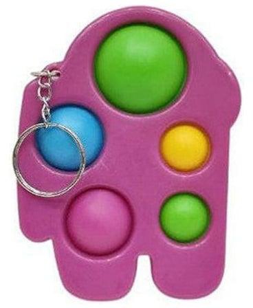 Fidget Toys Simple Dimple Amongus 5 Bubble Keychain Bmulticolour