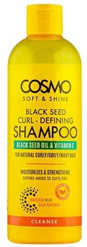 Cosmo Soft & Shine Black Seed Curl - Defining Shampoo 480ml | For Natural Curly, Coily, Wavy Hair | Moisturizes & Strengthens | Enriched With Silk Peptides | Black Seed Oil & Vitamin E