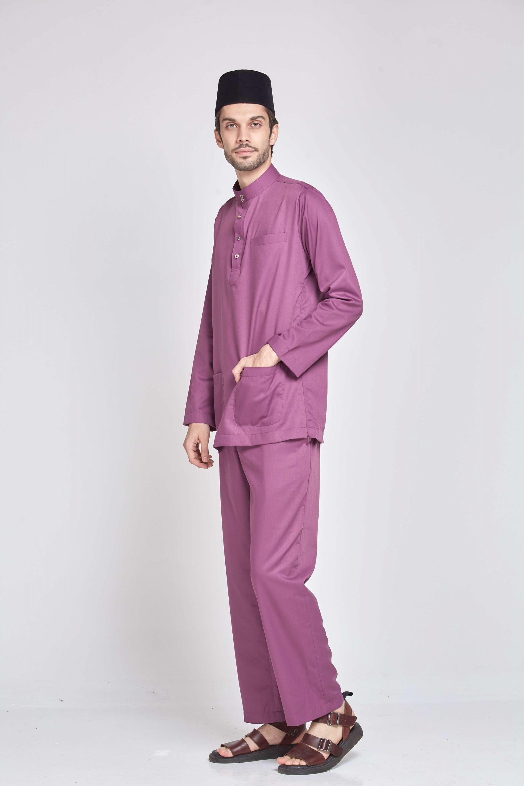 Motherchild Baju Melayu Modern Exclusive - 5 Sizes (Dusty Purple)