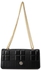 Dejavu Chain Handle Quilted Shoulder Bag - Black