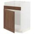 METOD Base cab f HAVSEN single bowl sink, white/Sinarp brown, 60x60 cm - IKEA