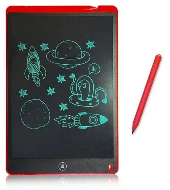 Kids Writing Tablet - Erasable 8.5 Inch LCD Screen - Red