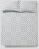 طقم مفرش سرير مصنوع من القطن 100٪ مكون من أغطية وسادة مقاس 50×75 سم وشرشف سرير مقاس 255×260 سم لمرتبة بمقاس كينج، لون أسود/ أبيض مزين بنمط دمشقي