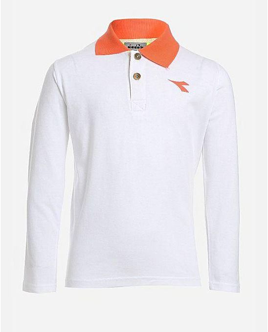 Diadora Boys Polo Shirt - White