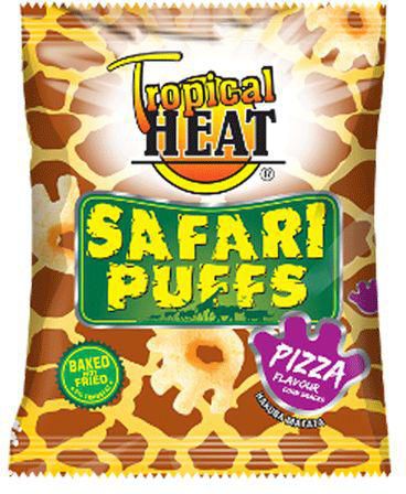 Tropical Heat Safari Puffs Pizza Flavour Baked 0% Transfat - 20g