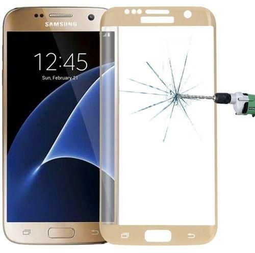Generic Samsung S7 Edge Screen Protector - Premium Tempered Glass Screen Protector With Bubble Free - Gold