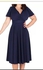 Cindy Navy Blue Flay Classy Dress