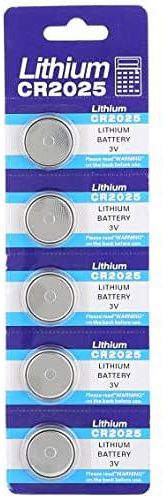 CR2025 3V Lithium Battery -Pack of 5