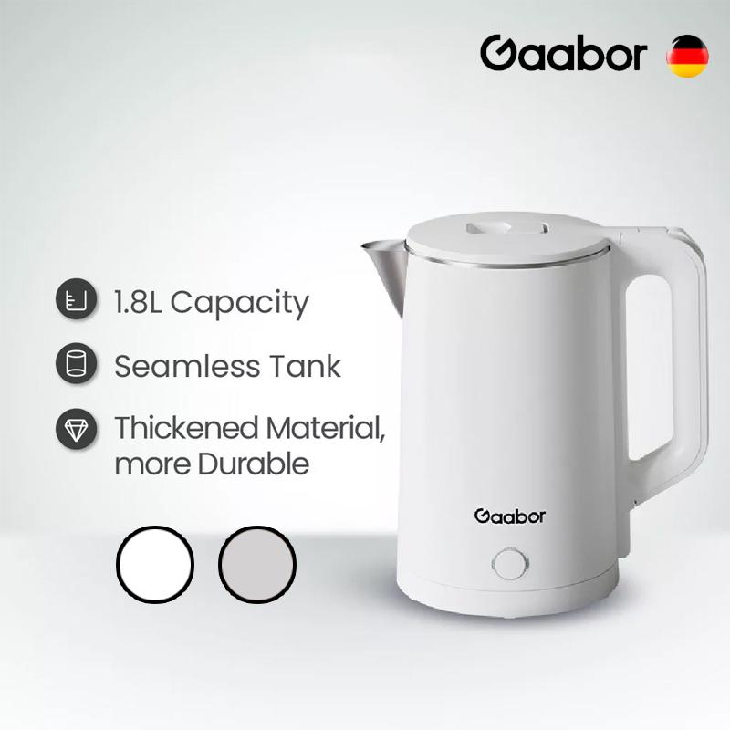 Gaabor Stainless Steel Electric Kettle (1.8L) GK-S18P/GK-S18P01 (2 Colors)