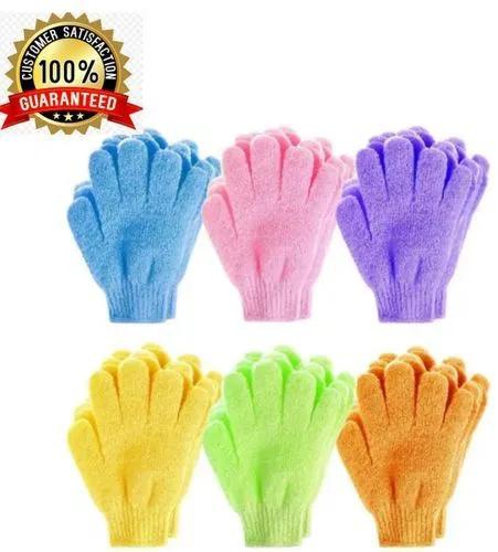 Fashion Shower Gloves Exfoliating Wash Skin ScrubberUniversal size fitting lightweight fit your hands comfortably exfoliate only once or twice each week Best gift for self and love