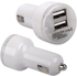 2.1A/1A 2-Port Dual USB 2-Port Bullet Fast Adaptor Car Charger For iPhone Smartphone White