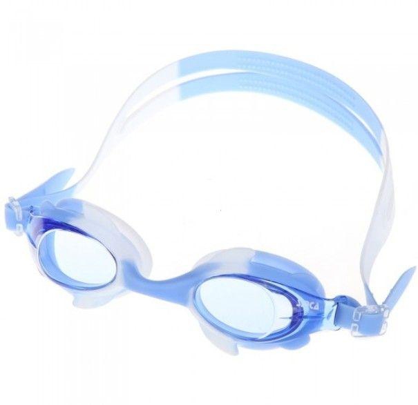 Cute Children Anti-fog Swimming Goggles PC Lens Silicone Swim Glasses Kids[H9402 Blue&White2]