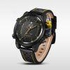 Weide WH5210 Analog-Digital Men's Genuine Leather LED 3ATM Waterproof Quartz Watch - Yellow