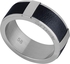 Guy Laroche Stainless Steel Ring with Leather Sz 58 For Men, 4TN001ALN-58