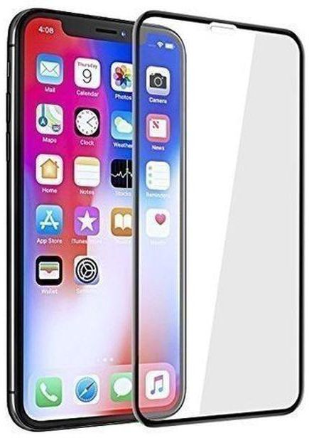 IPhone XR Screen Protector 5D Full Coverage Tempered Glass Screen Protector (Black)