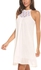 Women Casual Sleeveless Lace Patchwork O Neck Pullover Straight Chiffon Dress-White