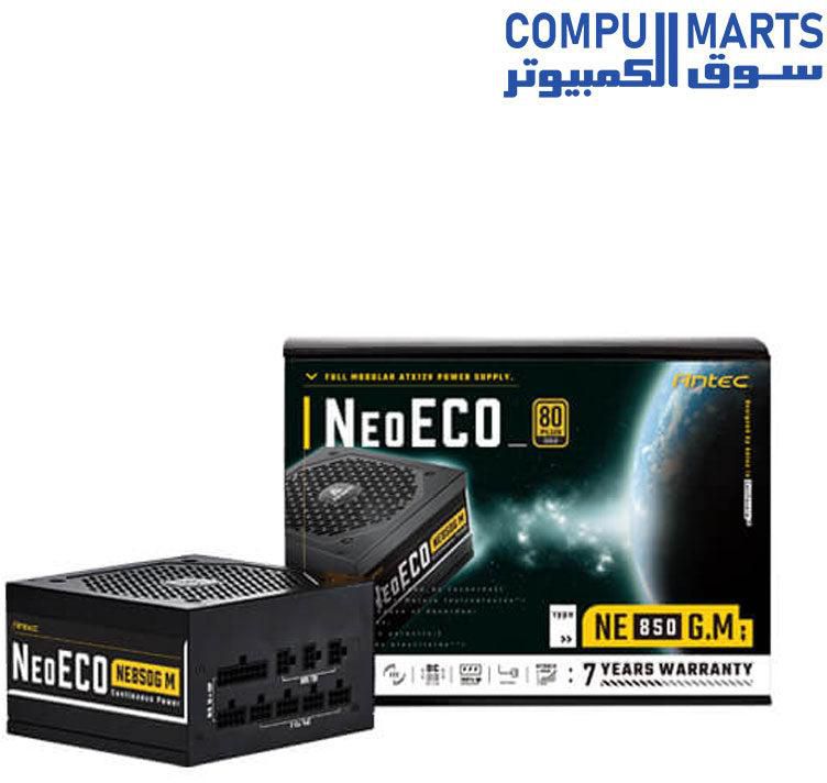مصدر الطاقة Antec NeoECO NE850 850 واط 80+ ذهبي كامل قابل للفصل ATX3.0