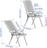 TORPARÖ Reclining chair, outdoor - white/grey