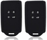 BAIYIPING 2 Pcs Silicone Key Cover Case Car Remote Control Key Cover Key Protection Cover Compatible with RENAULT 4 Button Smart Remote Key Fob (Black)