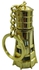 سلسلة مفاتيح مصممة بزجاجة عطر عربي تقليدي ذات قطارة زجاجية