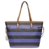 U.S. Polo Assn. USP16P108 Evelyn Bold Stripe Classic Tote Bag for Women - Navy
