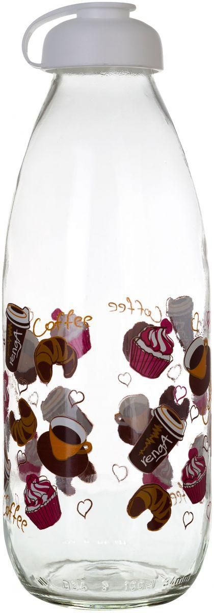 Renga 151948 Painted & Decorated Glasses Bottle 1 Litre