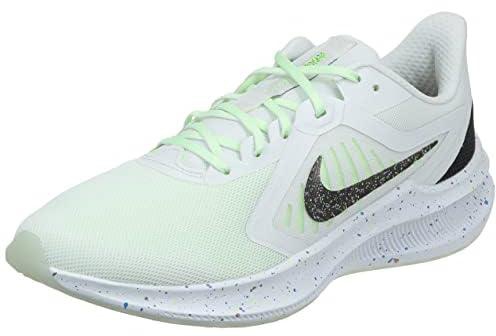 Nike Womens Downshifter 10 Shoes, Color: Summit White/Black/Ghost Green, Size: 38.5 EU