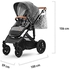Kinderkraft - 2-In-1 Prime 20' Stroller + Bag - Grey, 0 - 2 Months