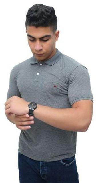 Billion Short Sleeves Buttoned Pique Polo Shirt -charchol