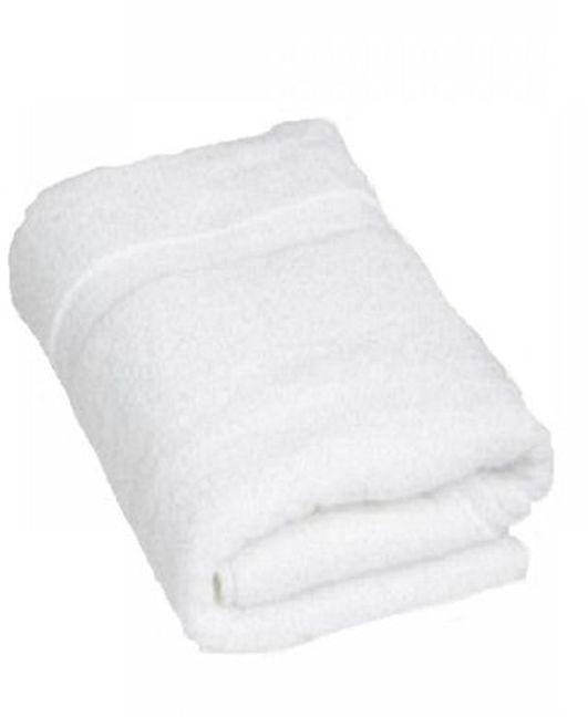 Large Cotton Bath Towel - White