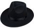 Fedora Wide Brim Hat - Black.
