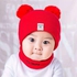 Fashion Baby Hat And Scarf Set Age 1 And 8 Years-Red
