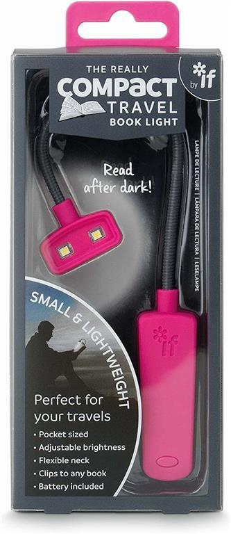 Pink Really Compact Travel Book Light
