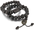 2PCS Lava Wood Bracelet Tibetan Beads With The smell of coal For Men