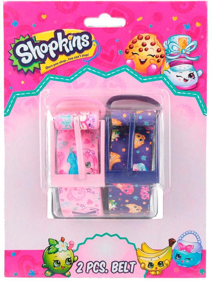 Shopkins Kids Belt Pink Lavender- Pack of 2 - 3-10 Years- Babystore.ae