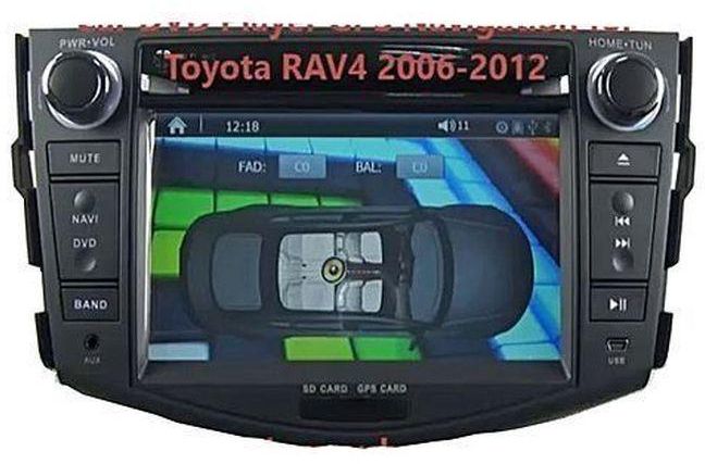 Toyota Rav4 2008/2009/2010 Car Stereo DVD Player With Functional Remote Control, Aux, SD And USB Slots And High Quality DVD Resolution+170 Degree Universal Waterproof Rear View Camera