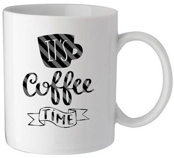 It's Coffee Time Printed Mug White/Black 11.5x10.5x10.5 centimeter