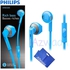 Philips In-Ear Headphones SHE 3205 BL + Azwaaa Bag