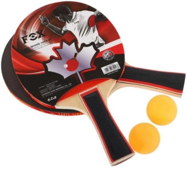 Table tennis racket set with 2 ping ball