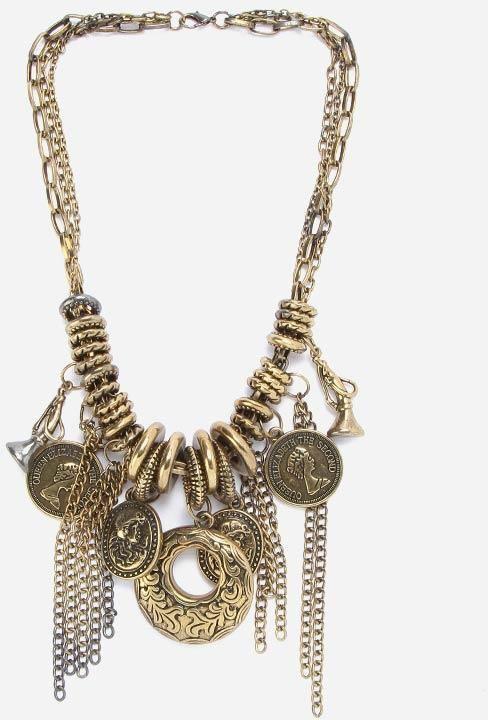Bright Coins Princess Necklace - Gold