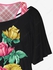 Plus Size Racerback Tank Top and Rose Flower Leaf Print Batwing Sleeve Skew Collar T-shirt - 6x