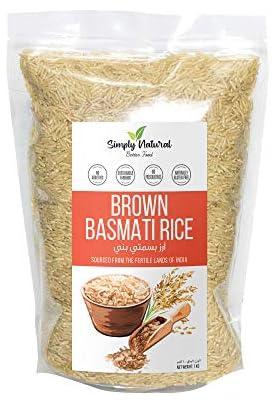 Simply Natural, Brown Basmati Rice,1 KG, Long Grain
