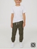 Fashion kids cargo pants with side pockets and waist band